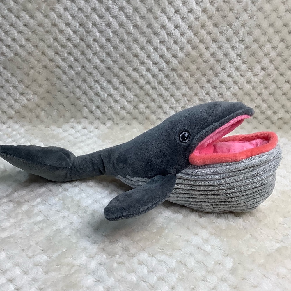 Unbranded Plush Whale Gray and Pink Stuffed Animal Toy No Fish